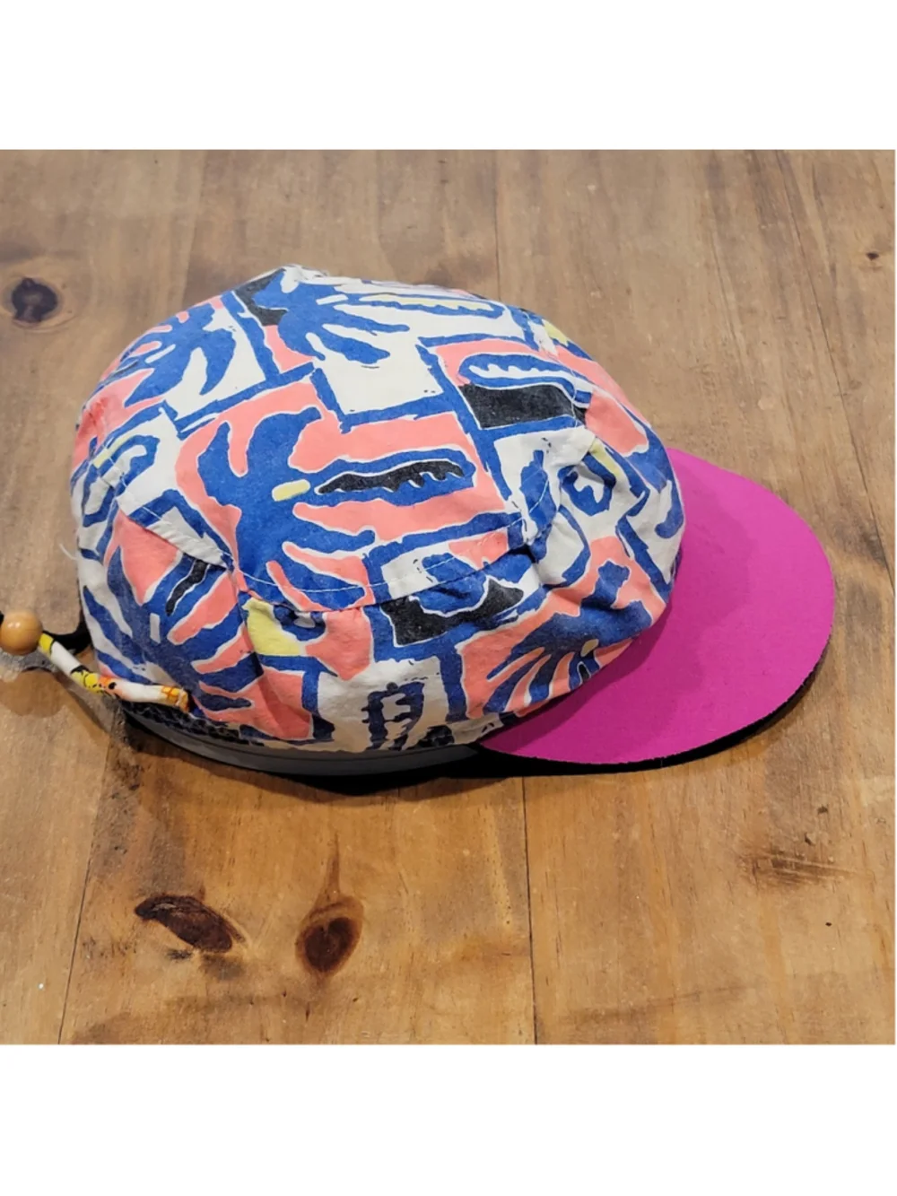 Vintage Bula 90s Lake River Floating Hat One Size Foam Brim Multicolor Print - Picture 6 of 11
